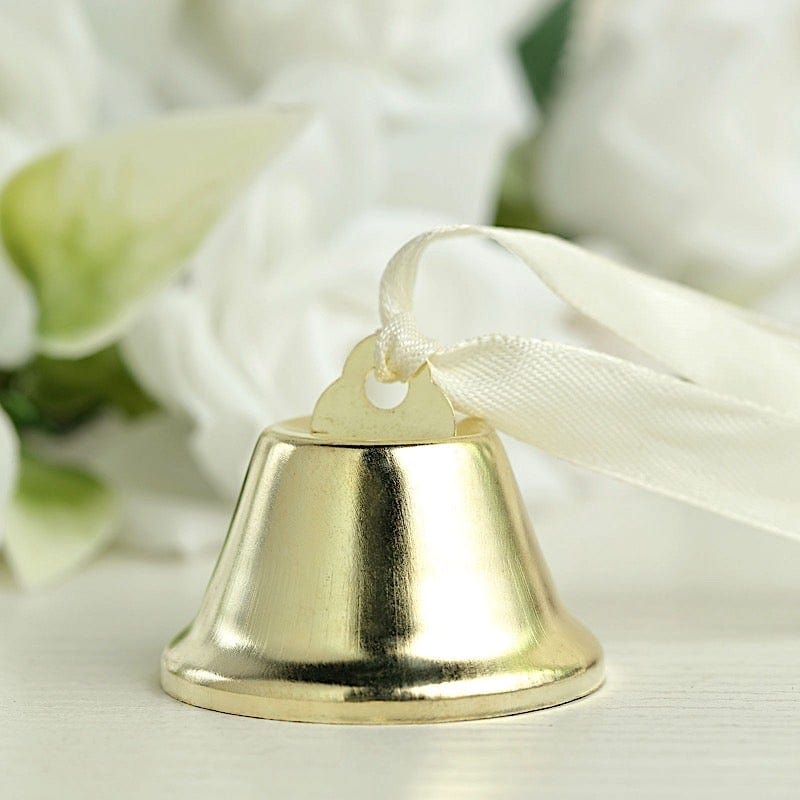24 Mini Kissing Bells Wedding Gifts Party Favors - Gold FAV_BELL_01_L_GOLD