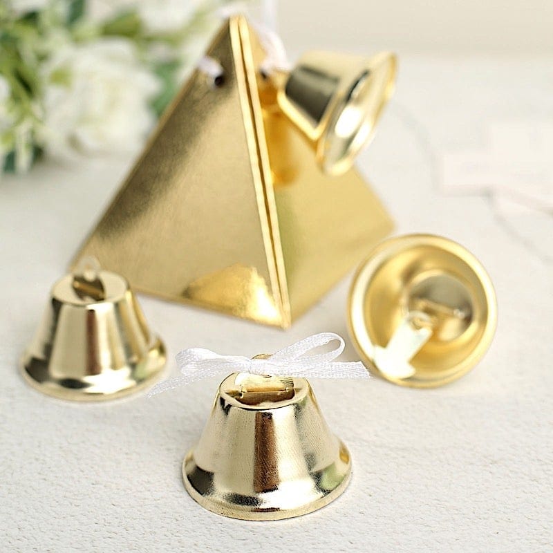 24 Mini Kissing Bells Wedding Gifts Party Favors - Gold FAV_BELL_01_L_GOLD