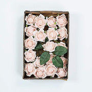 24 pcs 2" Mini Foam Rose Flowers Stems
