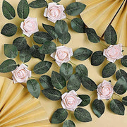 24 pcs 2" Mini Foam Rose Flowers Stems