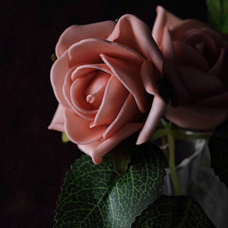 24 pcs 2" Mini Foam Rose Flowers Stems