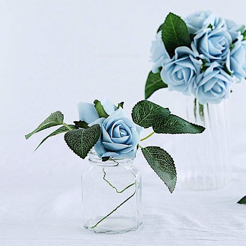 24 pcs 2" Mini Foam Rose Flowers Stems