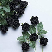 24 pcs 2" Mini Foam Rose Flowers Stems