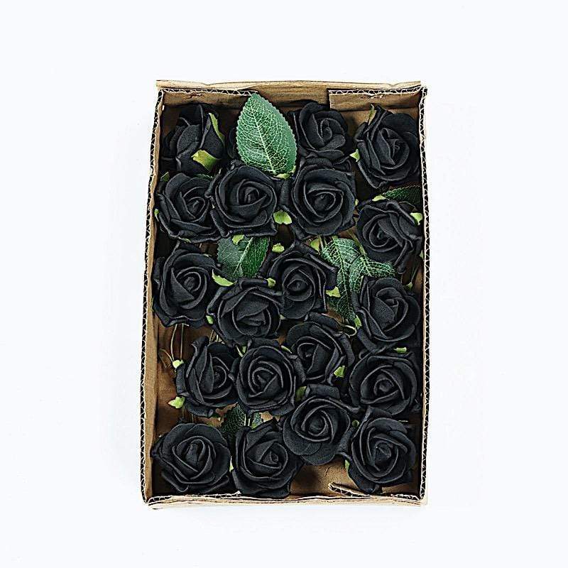 24 pcs 2" Mini Foam Rose Flowers Stems