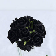 24 pcs 2" Mini Foam Rose Flowers Stems