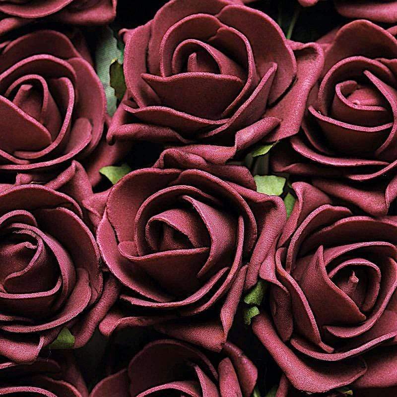 24 pcs 2" Mini Foam Rose Flowers Stems