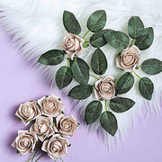 24 pcs 2" Mini Foam Rose Flowers Stems
