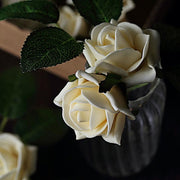 24 pcs 2" Mini Foam Rose Flowers Stems