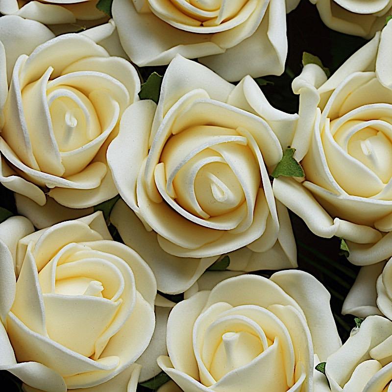 24 pcs 2" Mini Foam Rose Flowers Stems