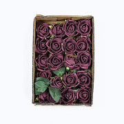 24 pcs 2" Mini Foam Rose Flowers Stems