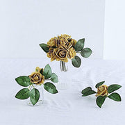 24 pcs 2" Mini Foam Rose Flowers Stems