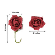 24 pcs 2" Mini Foam Rose Flowers Stems