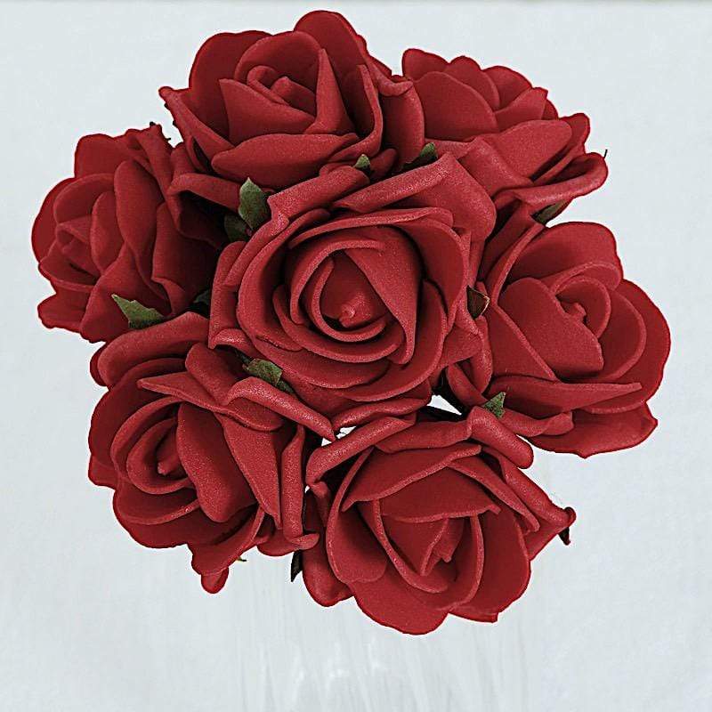 24 pcs 2" Mini Foam Rose Flowers Stems
