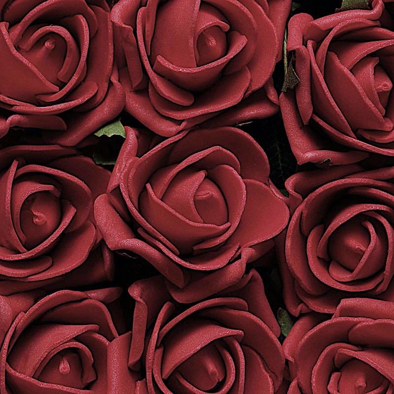 24 pcs 2" Mini Foam Rose Flowers Stems