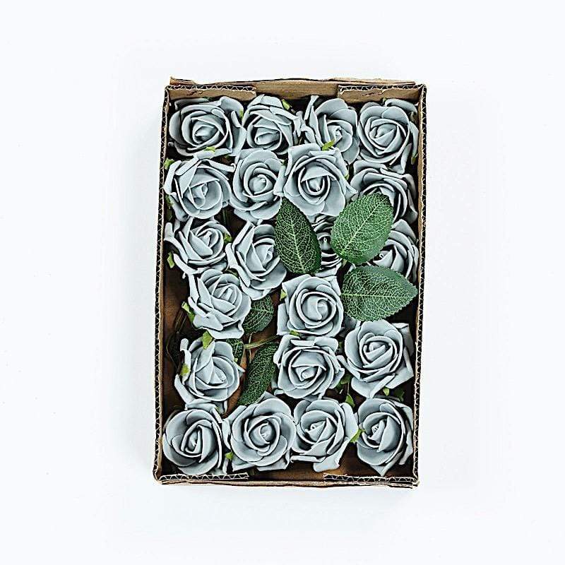 24 pcs 2" Mini Foam Rose Flowers Stems