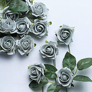 24 pcs 2" Mini Foam Rose Flowers Stems