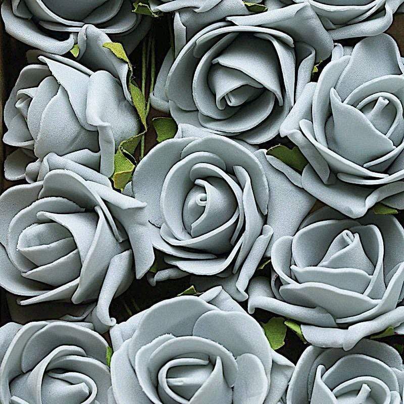 24 pcs 2" Mini Foam Rose Flowers Stems