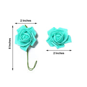 24 pcs 2" Mini Foam Rose Flowers Stems