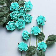 24 pcs 2" Mini Foam Rose Flowers Stems