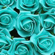 24 pcs 2" Mini Foam Rose Flowers Stems