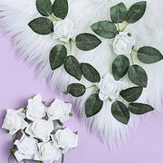 24 pcs 2" Mini Foam Rose Flowers Stems