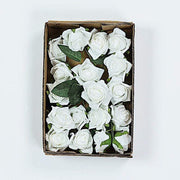 24 pcs 2" Mini Foam Rose Flowers Stems