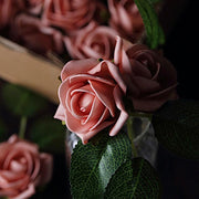 24 pcs 2" Mini Foam Rose Flowers Stems