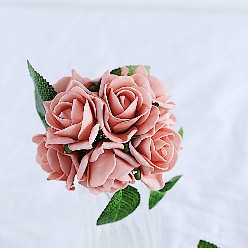 24 pcs 2" Mini Foam Rose Flowers Stems