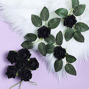 24 pcs 2" Mini Foam Rose Flowers Stems
