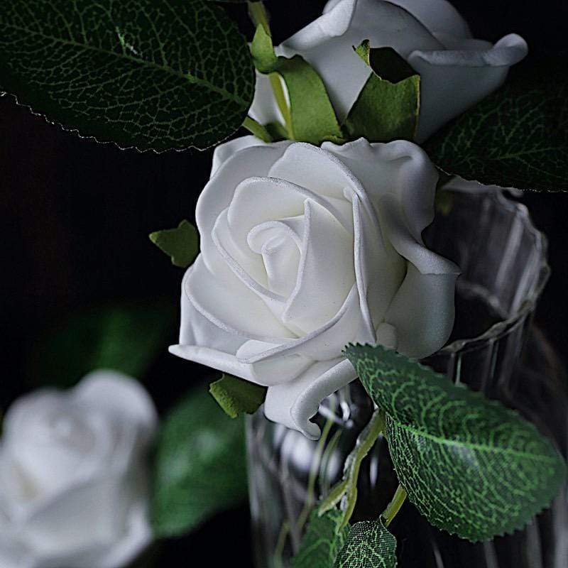 24 pcs 2" Mini Foam Rose Flowers Stems