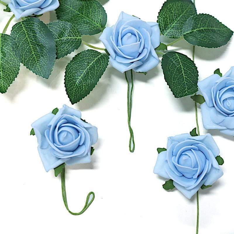 24 pcs 2" Mini Foam Rose Flowers Stems ARTI_FOAMRS05_2_086