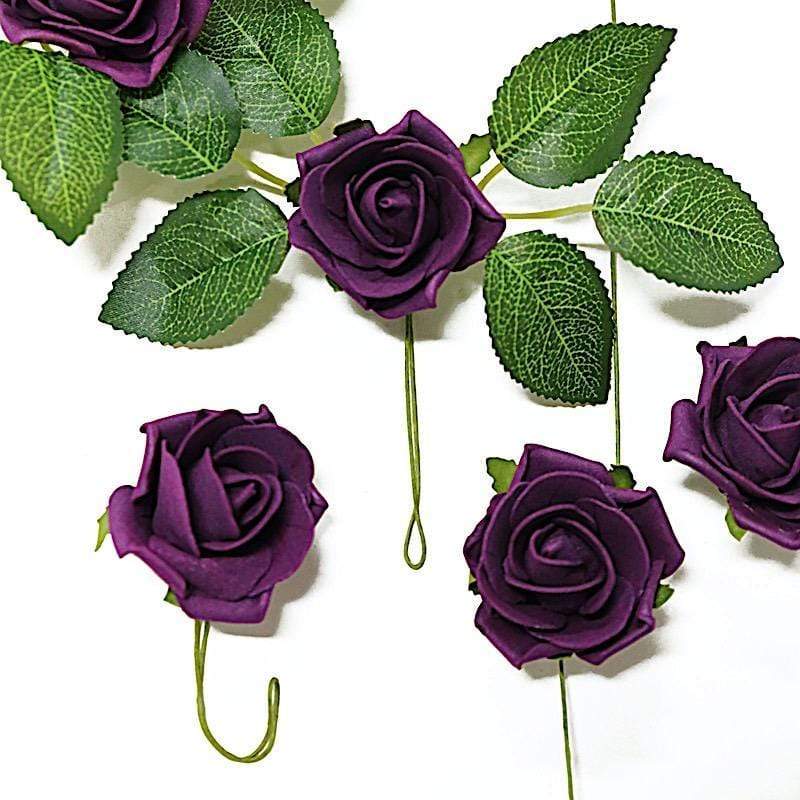 24 pcs 2" Mini Foam Rose Flowers Stems ARTI_FOAMRS05_2_EGG
