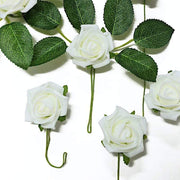 24 pcs 2" Mini Foam Rose Flowers Stems ARTI_FOAMRS05_2_IVR