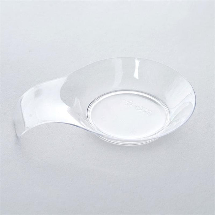 24 pcs 3" Clear Handled Round Dessert Plates - Disposable Tableware PLST_BO0035_CLR