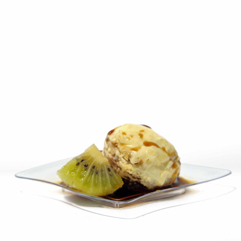 24 pcs 3" Clear Single Serve Plastic Dessert Appetizer Wave Plates - Disposable Tableware PLST_PLA0054_CLR