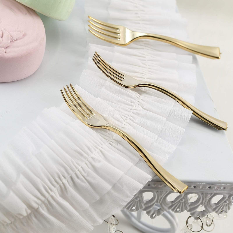 24 pcs 4" long Appetizer Forks Knives Spoons - Disposable Tableware