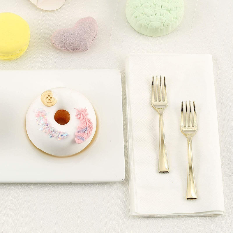 24 pcs 4" long Appetizer Forks Knives Spoons - Disposable Tableware