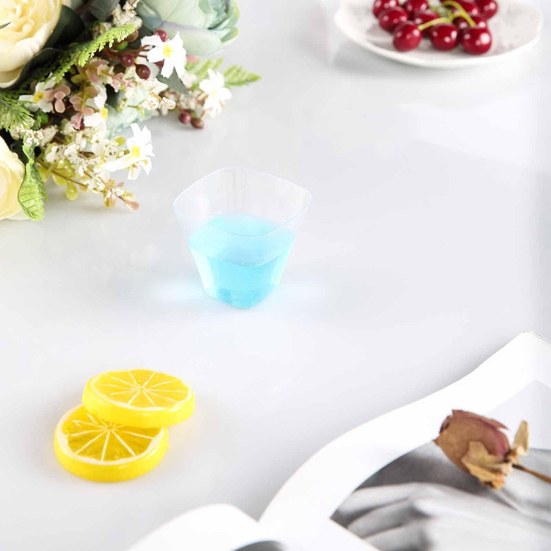 24 pcs 4 oz. Clear Single Serve Drink or Dessert Glasses Cups - Disposable Tableware PLST_CU0027_CLR