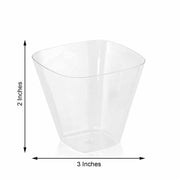 24 pcs 4 oz. Clear Single Serve Drink or Dessert Glasses Cups - Disposable Tableware PLST_CU0027_CLR