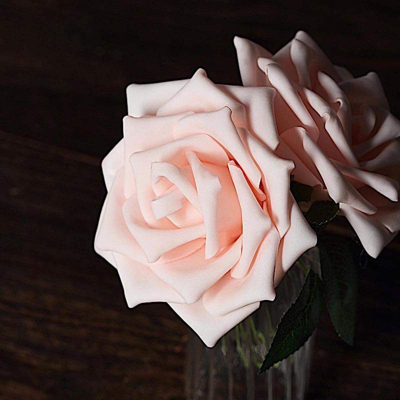 24 pcs 5" Foam Rose Flowers Stems