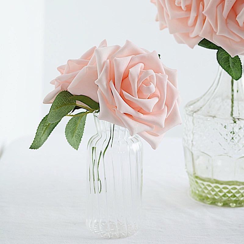 24 pcs 5" Foam Rose Flowers Stems