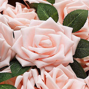 24 pcs 5" Foam Rose Flowers Stems