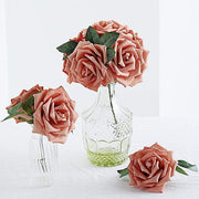 24 pcs 5" Foam Rose Flowers Stems