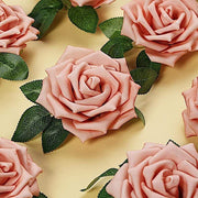 24 pcs 5" Foam Rose Flowers Stems
