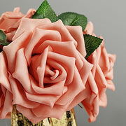 24 pcs 5" Foam Rose Flowers Stems
