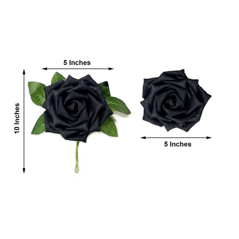 24 pcs 5" Foam Rose Flowers Stems