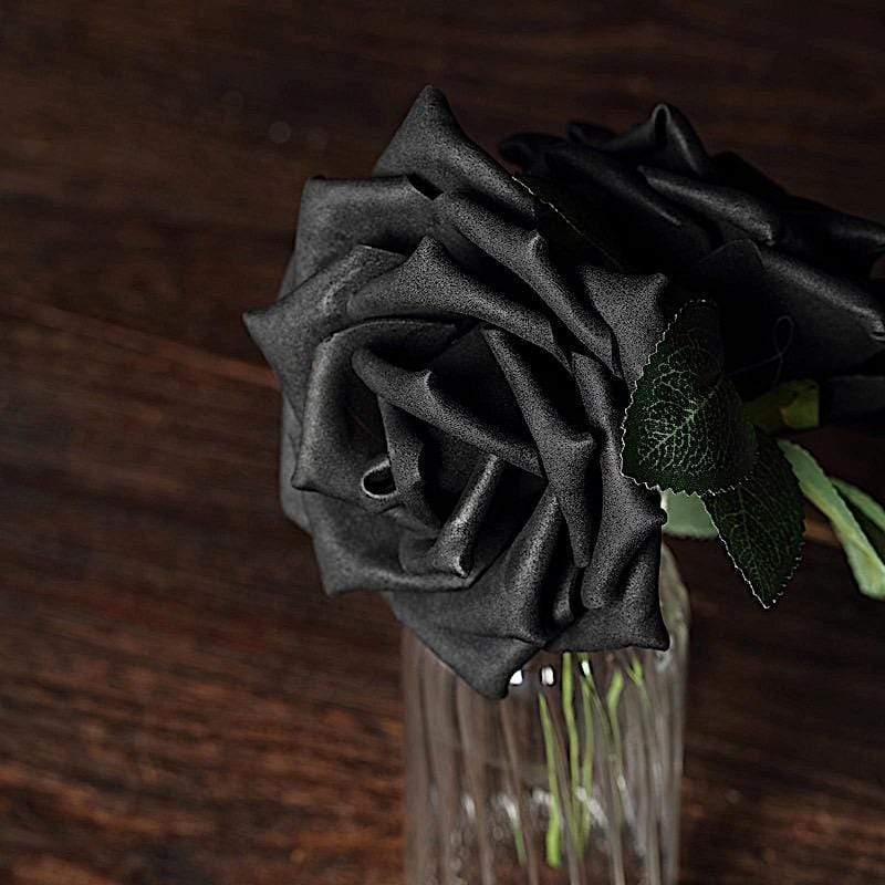 24 pcs 5" Foam Rose Flowers Stems
