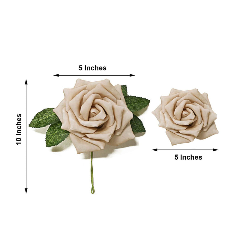 24 pcs 5" Foam Rose Flowers Stems