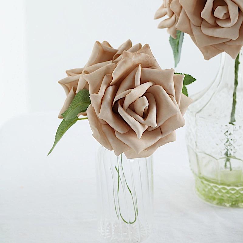 24 pcs 5" Foam Rose Flowers Stems