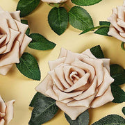 24 pcs 5" Foam Rose Flowers Stems